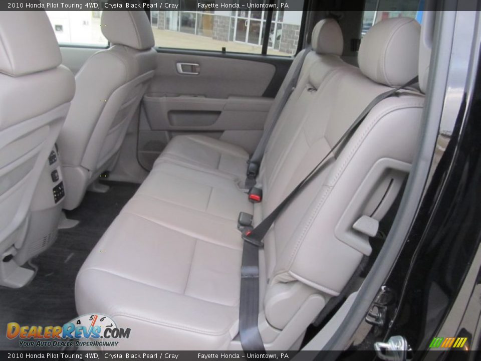 2010 Honda Pilot Touring 4WD Crystal Black Pearl / Gray Photo #7