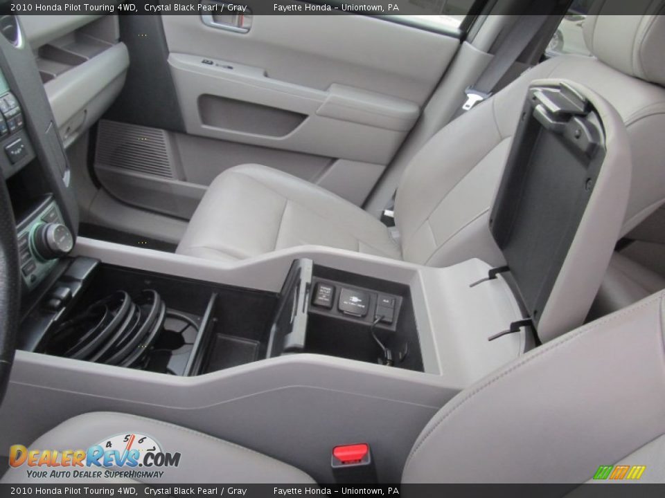 2010 Honda Pilot Touring 4WD Crystal Black Pearl / Gray Photo #15