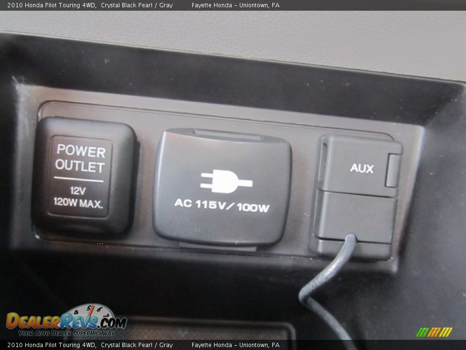 2010 Honda Pilot Touring 4WD Crystal Black Pearl / Gray Photo #16