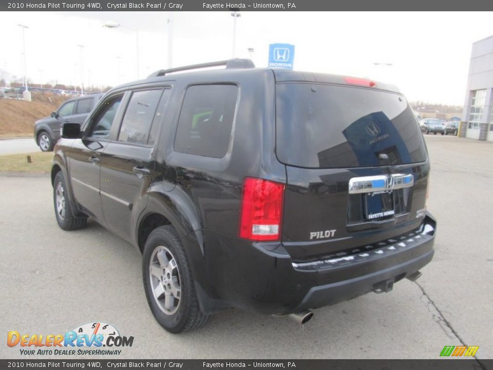 2010 Honda Pilot Touring 4WD Crystal Black Pearl / Gray Photo #18