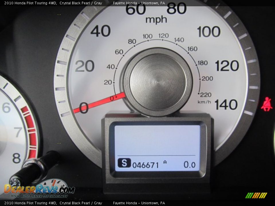 2010 Honda Pilot Touring 4WD Crystal Black Pearl / Gray Photo #20