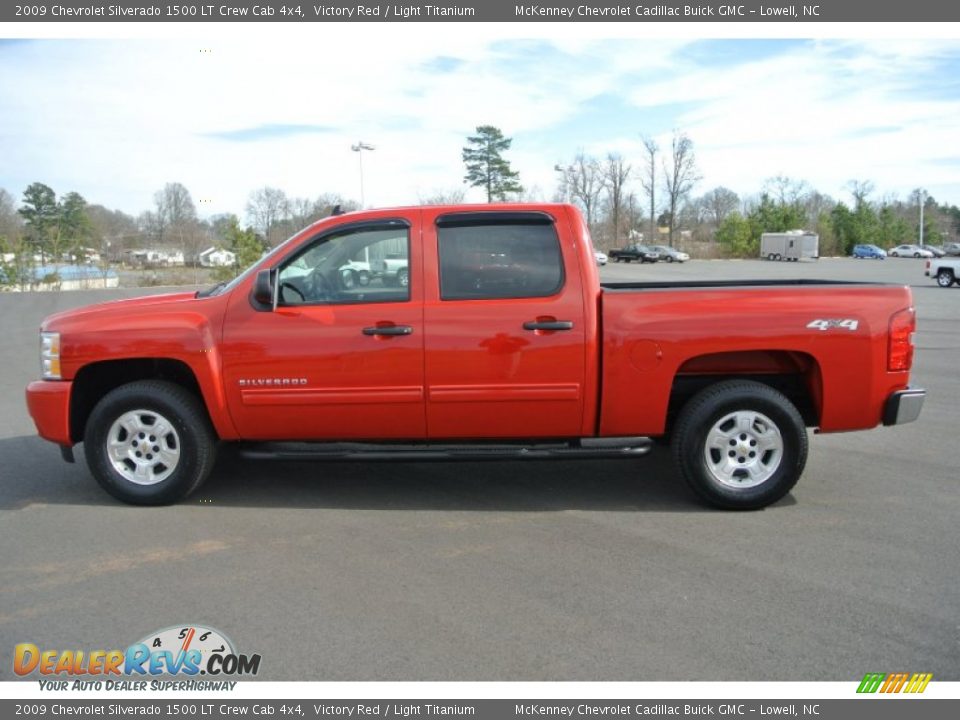2009 Chevrolet Silverado 1500 LT Crew Cab 4x4 Victory Red / Light Titanium Photo #3