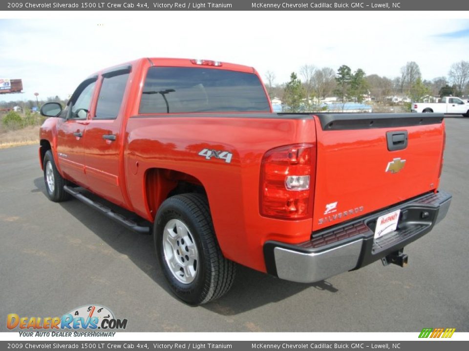 2009 Chevrolet Silverado 1500 LT Crew Cab 4x4 Victory Red / Light Titanium Photo #4