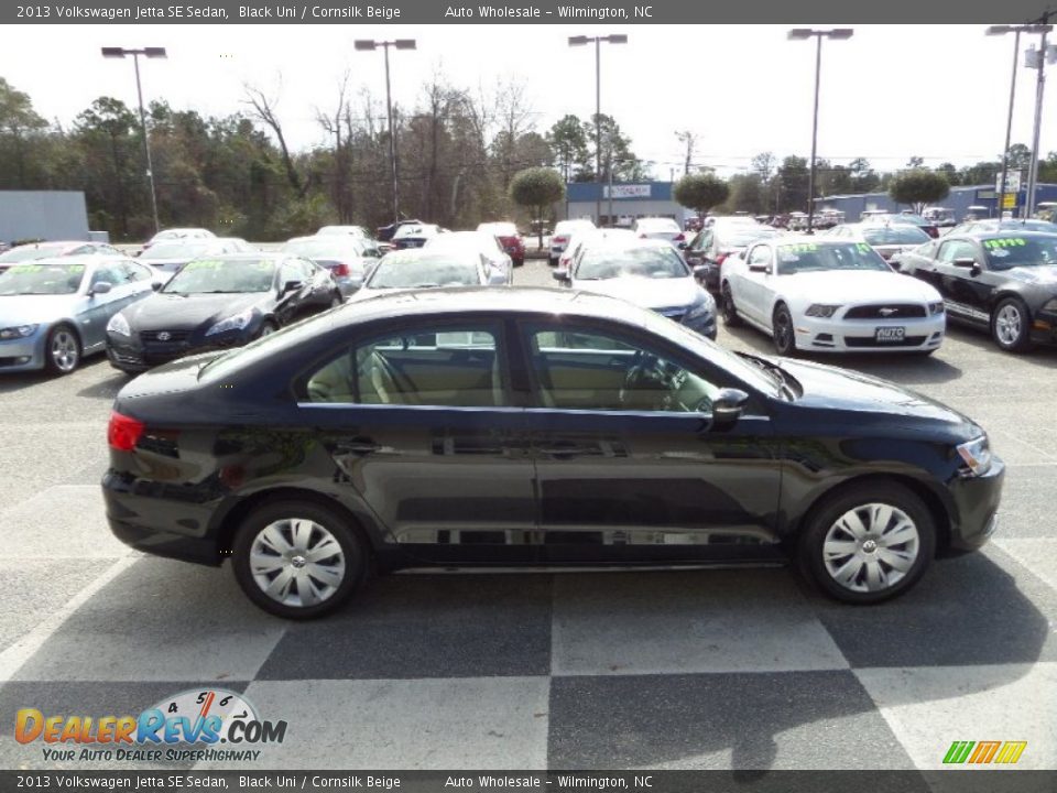 2013 Volkswagen Jetta SE Sedan Black Uni / Cornsilk Beige Photo #3