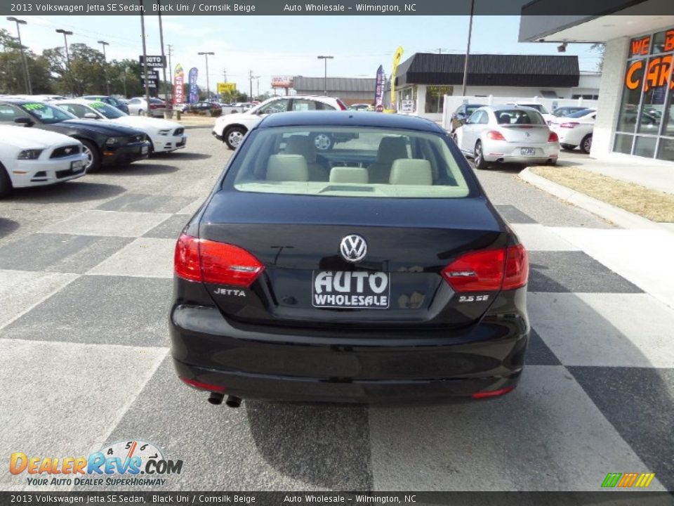 2013 Volkswagen Jetta SE Sedan Black Uni / Cornsilk Beige Photo #4