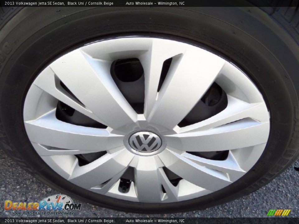 2013 Volkswagen Jetta SE Sedan Black Uni / Cornsilk Beige Photo #7