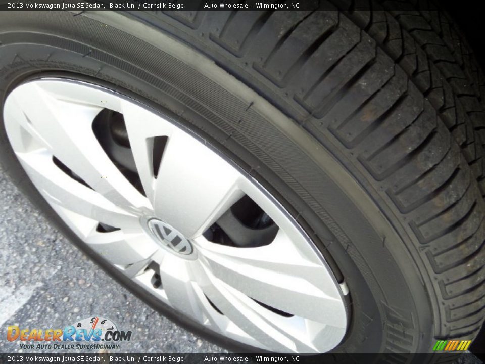 2013 Volkswagen Jetta SE Sedan Black Uni / Cornsilk Beige Photo #8