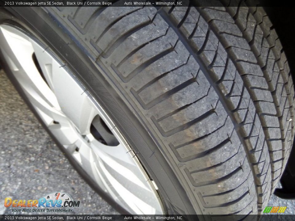 2013 Volkswagen Jetta SE Sedan Black Uni / Cornsilk Beige Photo #9