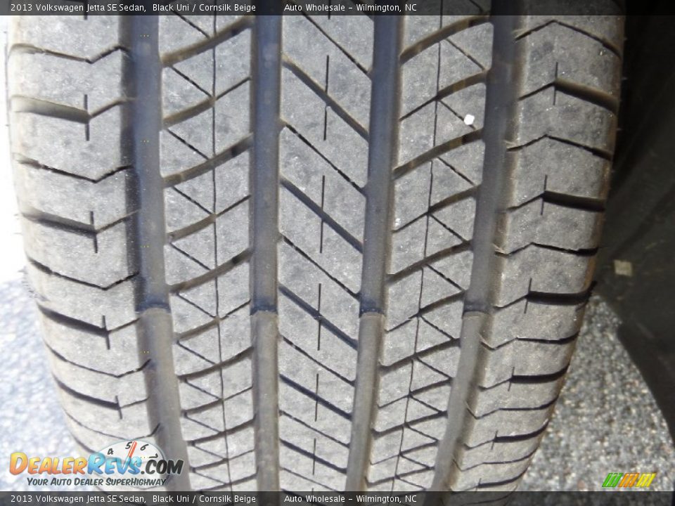 2013 Volkswagen Jetta SE Sedan Black Uni / Cornsilk Beige Photo #10