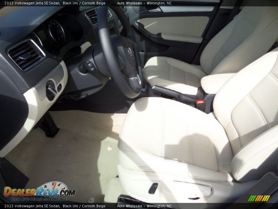 2013 Volkswagen Jetta SE Sedan Black Uni / Cornsilk Beige Photo #11