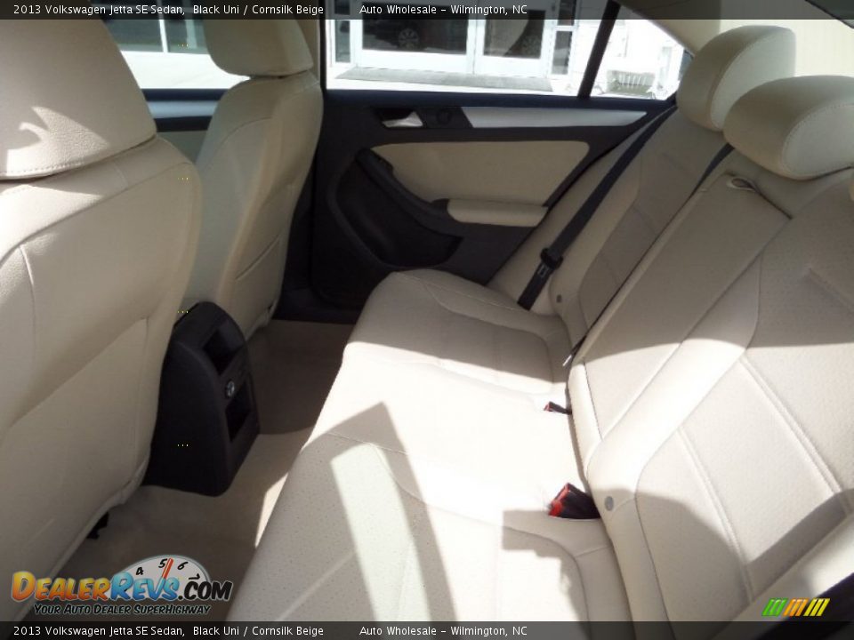 2013 Volkswagen Jetta SE Sedan Black Uni / Cornsilk Beige Photo #12