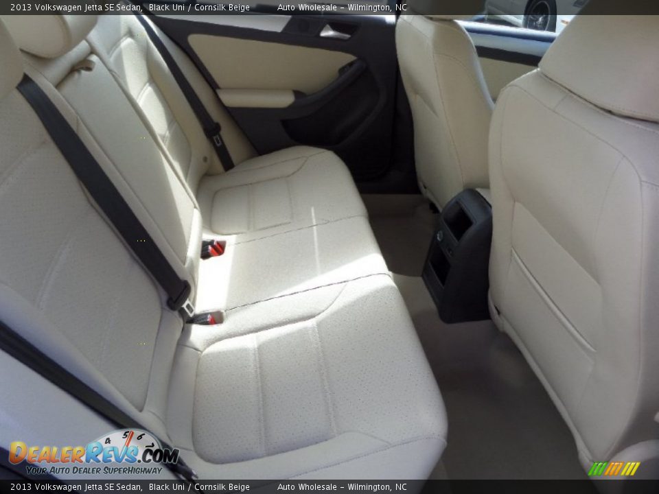 2013 Volkswagen Jetta SE Sedan Black Uni / Cornsilk Beige Photo #14