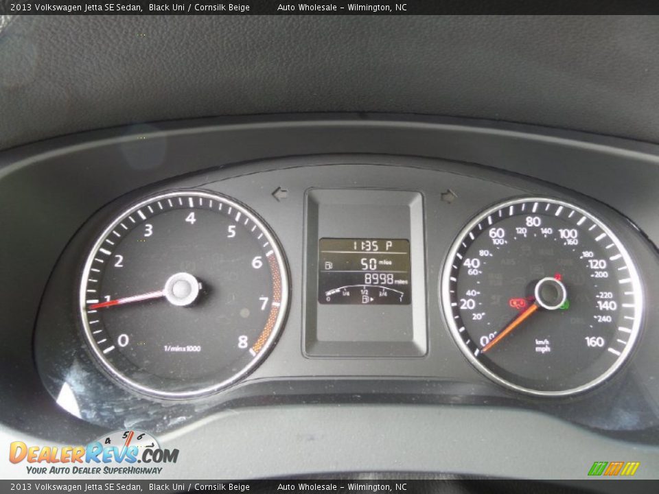 2013 Volkswagen Jetta SE Sedan Black Uni / Cornsilk Beige Photo #16