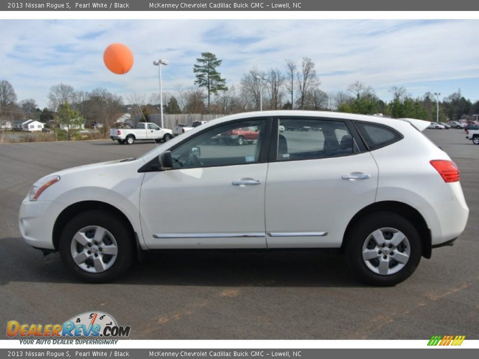 2013 Nissan Rogue S Pearl White / Black Photo #3