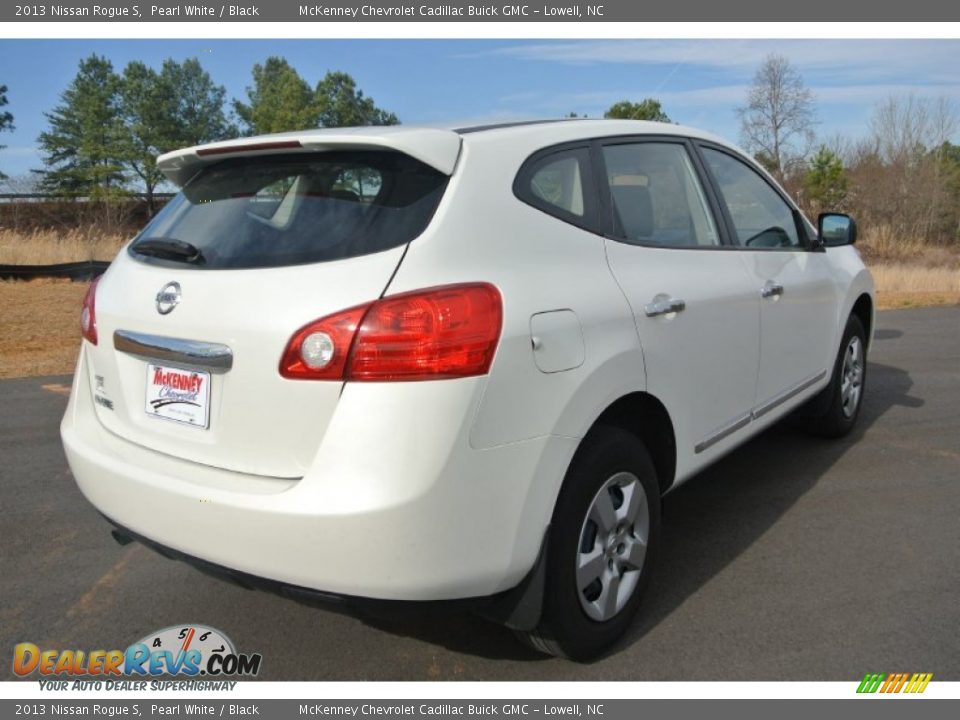2013 Nissan Rogue S Pearl White / Black Photo #5