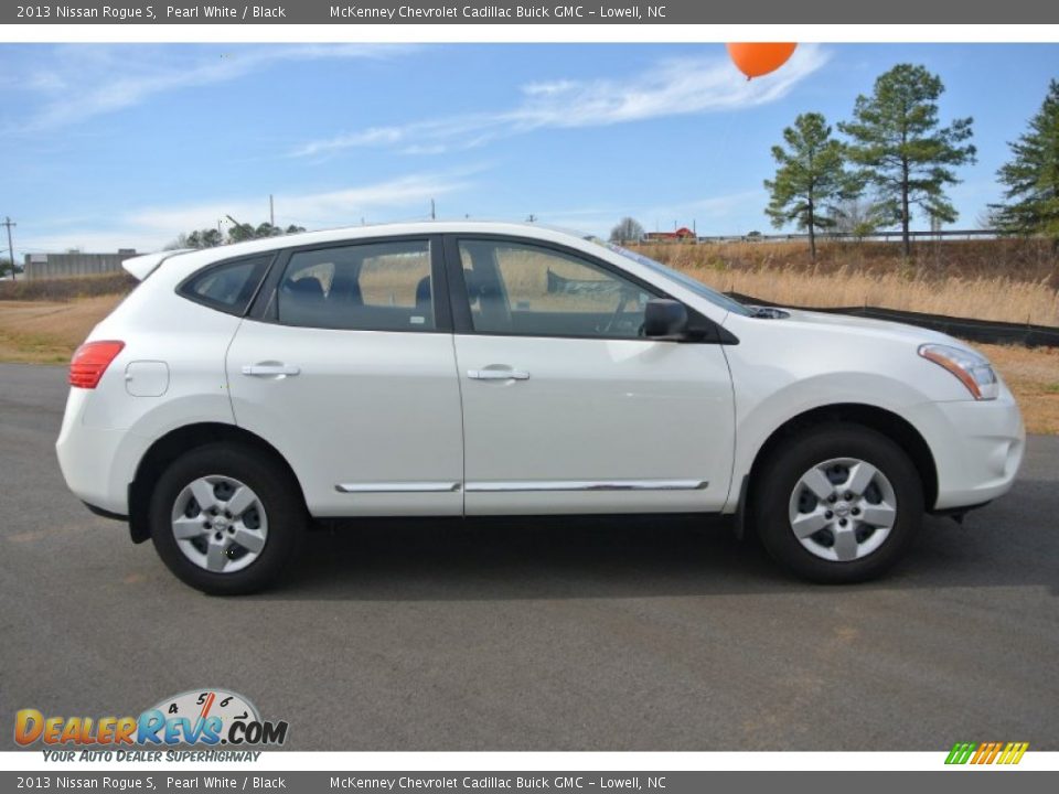 2013 Nissan Rogue S Pearl White / Black Photo #6