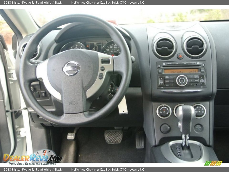 2013 Nissan Rogue S Pearl White / Black Photo #15