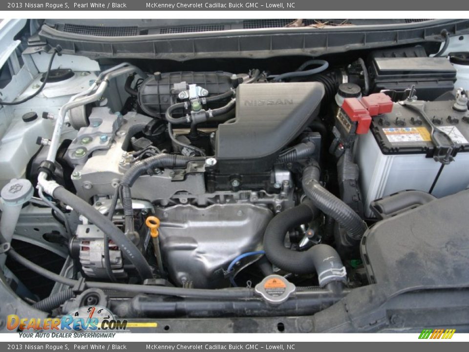 2013 Nissan Rogue S Pearl White / Black Photo #21
