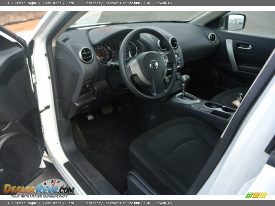 2013 Nissan Rogue S Pearl White / Black Photo #22