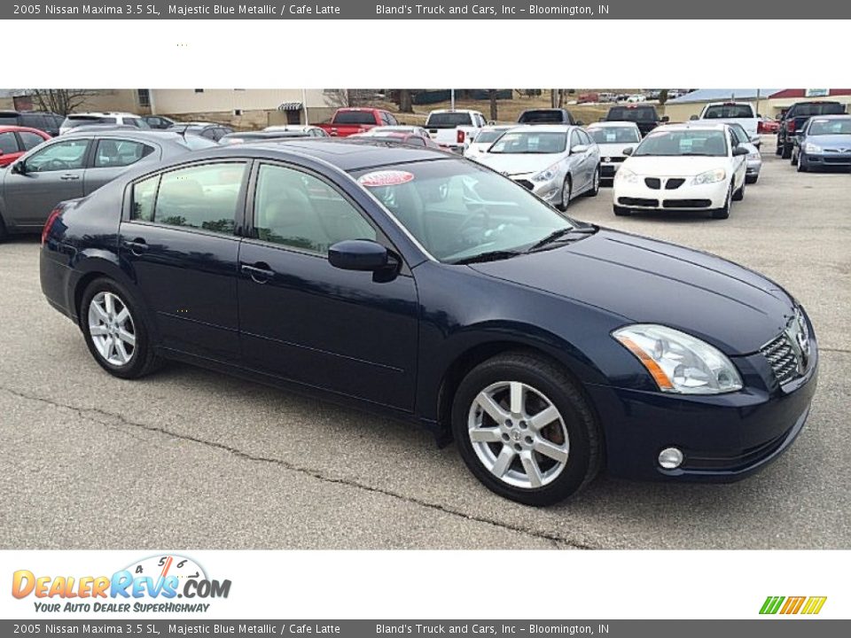 2005 Nissan Maxima 3.5 SL Majestic Blue Metallic / Cafe Latte Photo #1