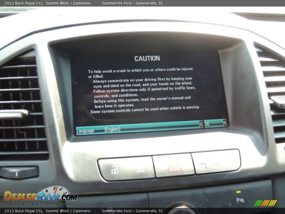 2011 Buick Regal CXL Summit White / Cashmere Photo #21