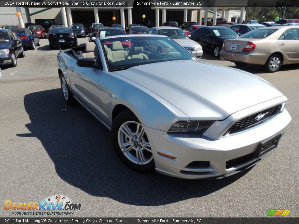 2014 Ford Mustang V6 Convertible Sterling Gray / Charcoal Black Photo #1
