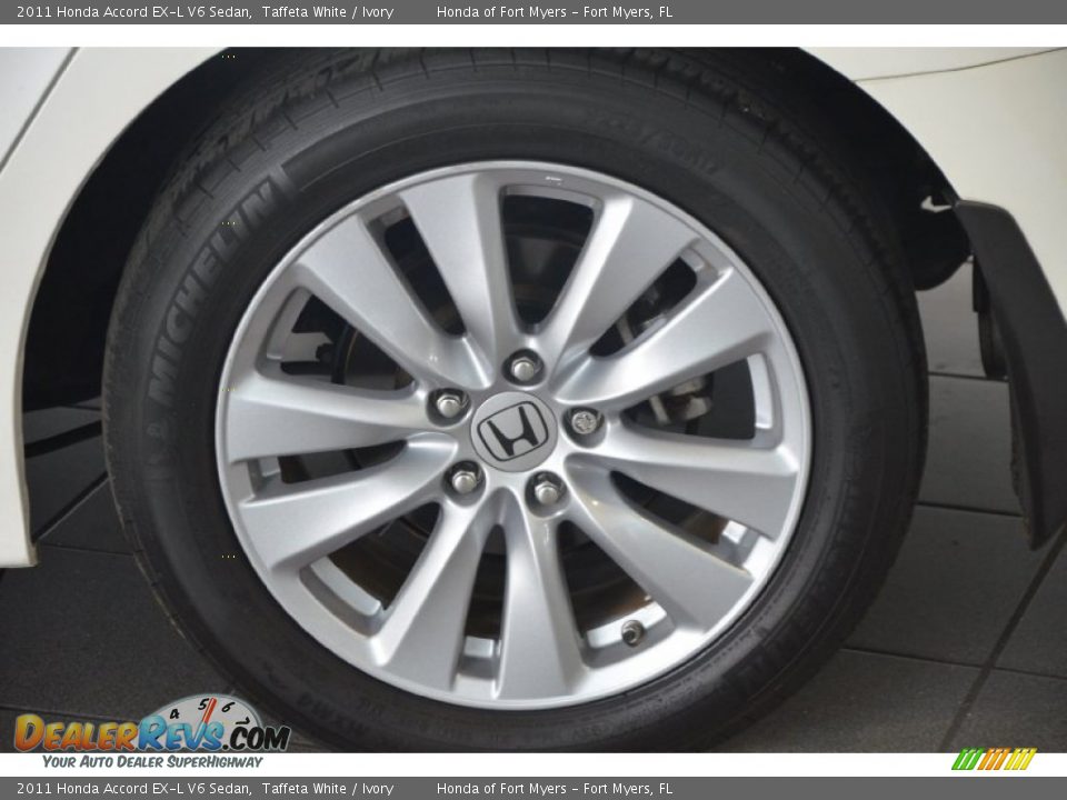 2011 Honda Accord EX-L V6 Sedan Taffeta White / Ivory Photo #8