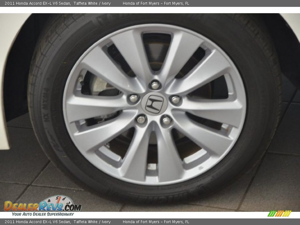 2011 Honda Accord EX-L V6 Sedan Taffeta White / Ivory Photo #9