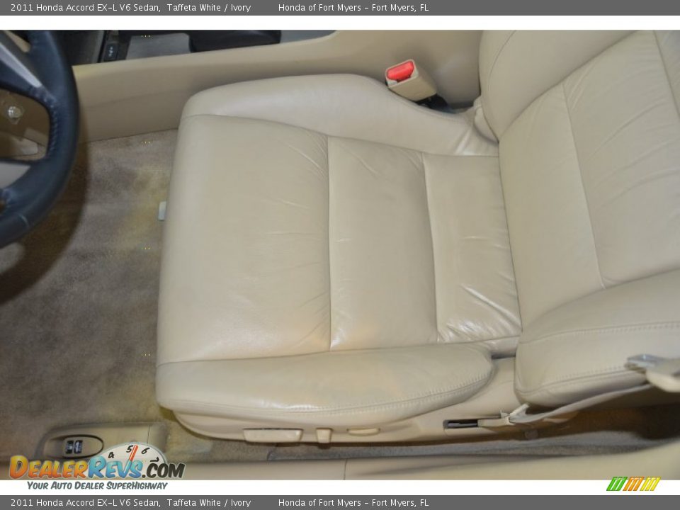 2011 Honda Accord EX-L V6 Sedan Taffeta White / Ivory Photo #12
