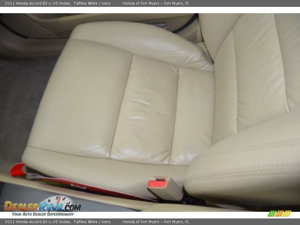 2011 Honda Accord EX-L V6 Sedan Taffeta White / Ivory Photo #15