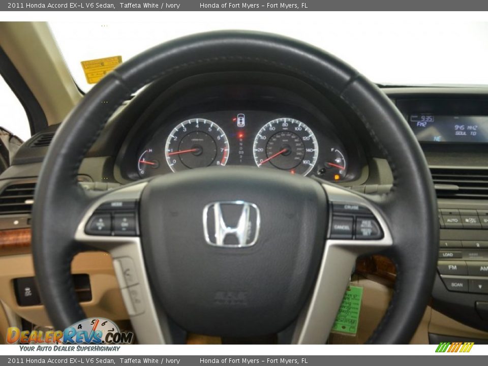 2011 Honda Accord EX-L V6 Sedan Taffeta White / Ivory Photo #18
