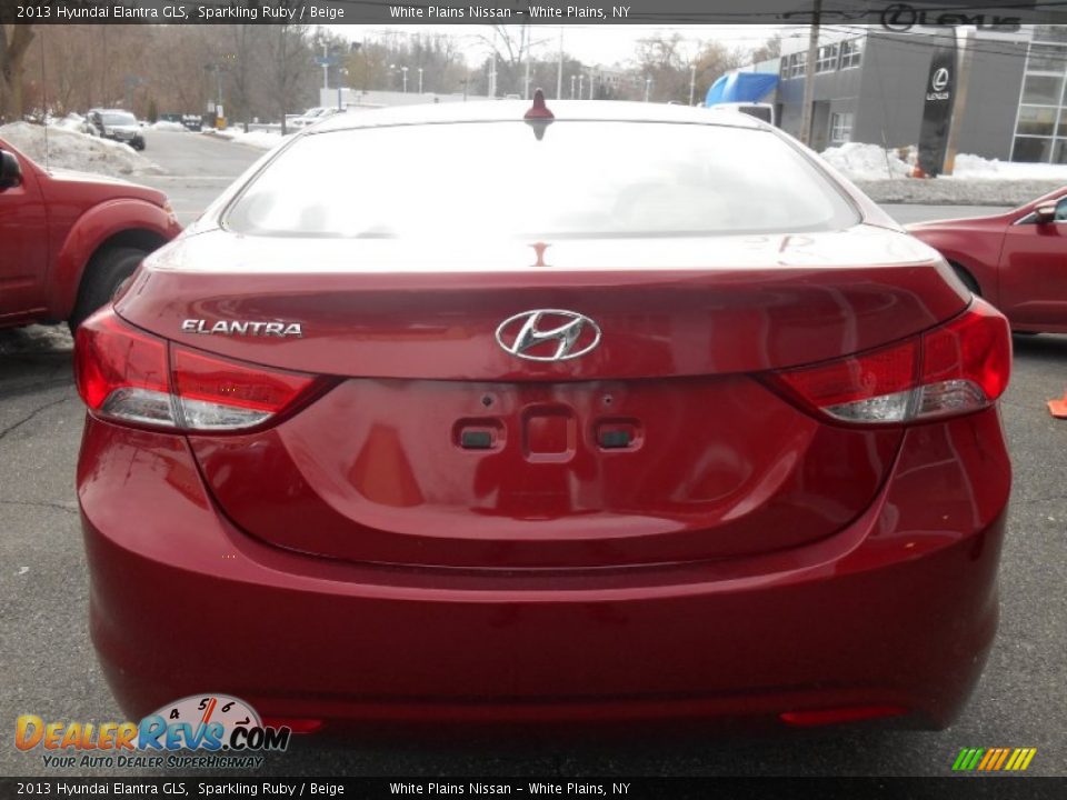 2013 Hyundai Elantra GLS Sparkling Ruby / Beige Photo #5