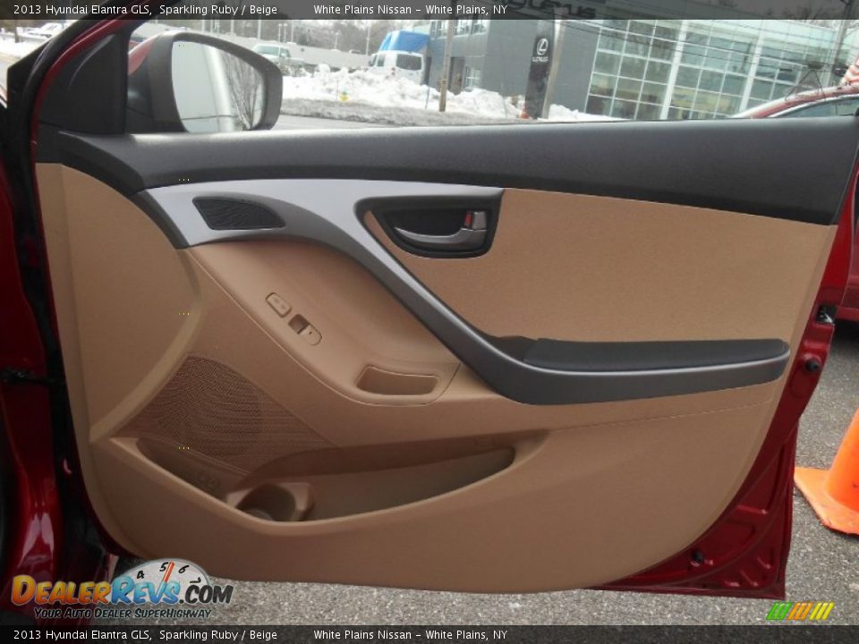 2013 Hyundai Elantra GLS Sparkling Ruby / Beige Photo #10