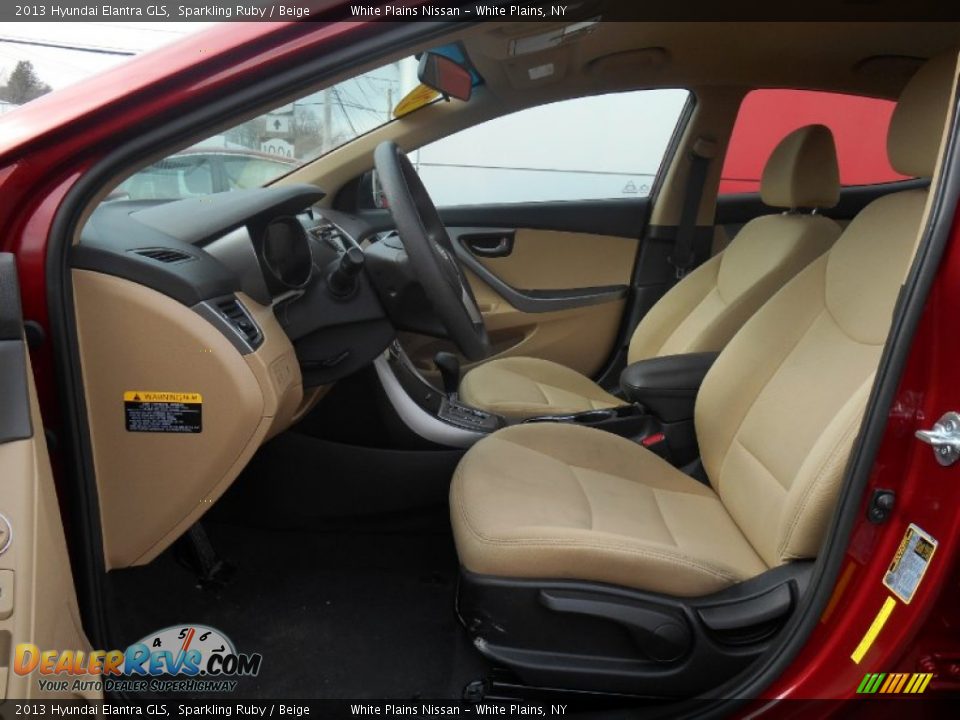 2013 Hyundai Elantra GLS Sparkling Ruby / Beige Photo #14