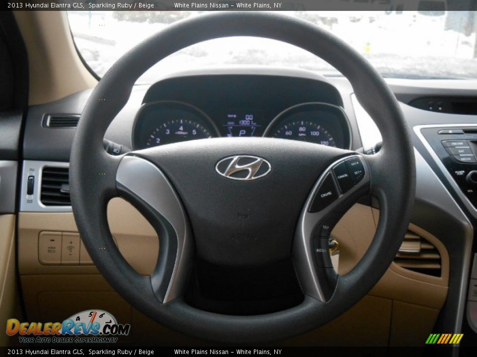 2013 Hyundai Elantra GLS Sparkling Ruby / Beige Photo #16
