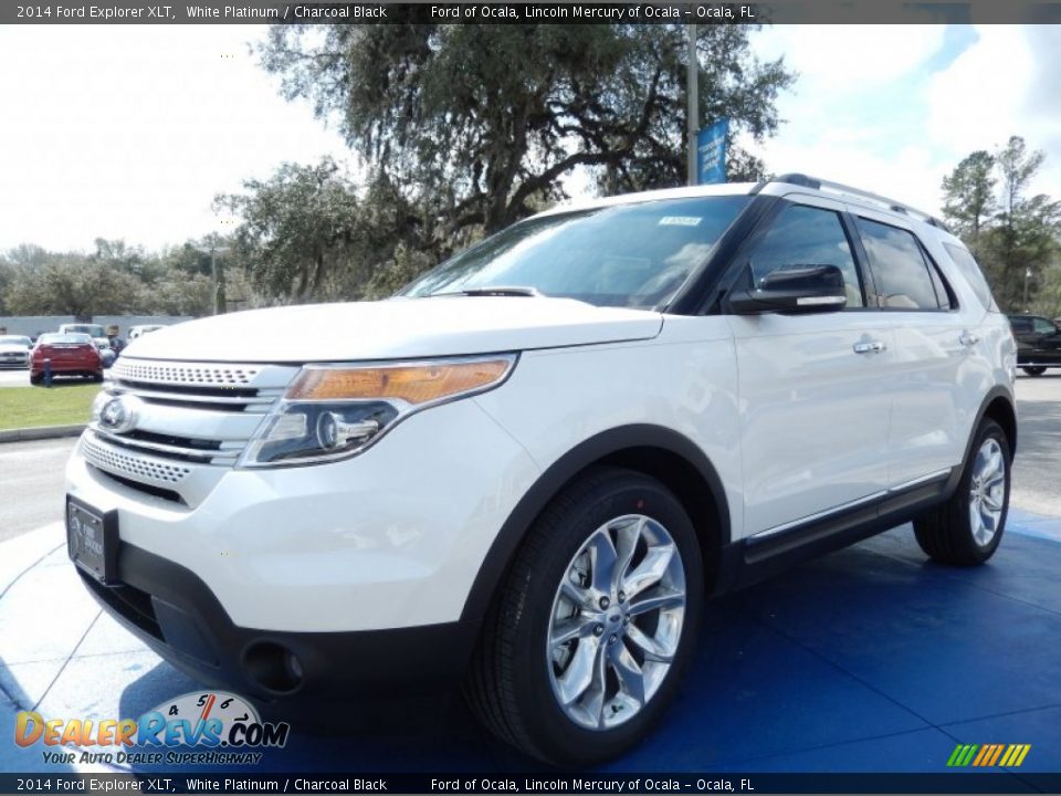 2014 Ford Explorer XLT White Platinum / Charcoal Black Photo #1
