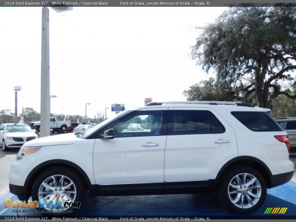 2014 Ford Explorer XLT White Platinum / Charcoal Black Photo #2