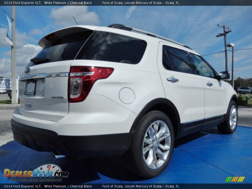 2014 Ford Explorer XLT White Platinum / Charcoal Black Photo #3