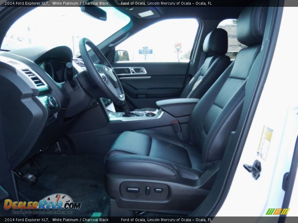 2014 Ford Explorer XLT White Platinum / Charcoal Black Photo #6