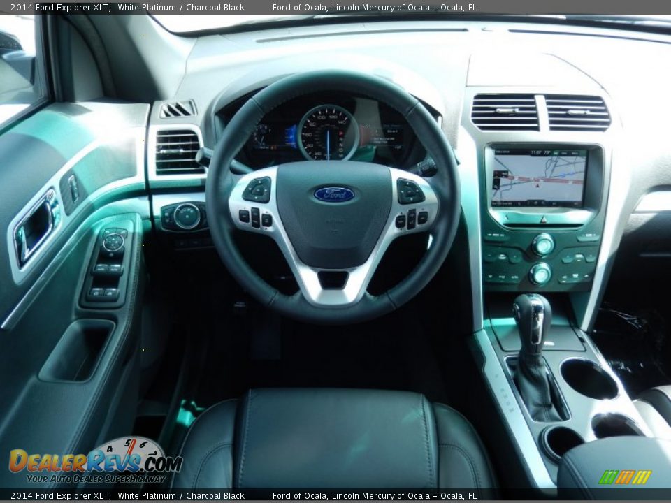 2014 Ford Explorer XLT White Platinum / Charcoal Black Photo #9