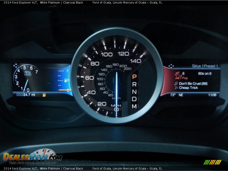 2014 Ford Explorer XLT White Platinum / Charcoal Black Photo #10