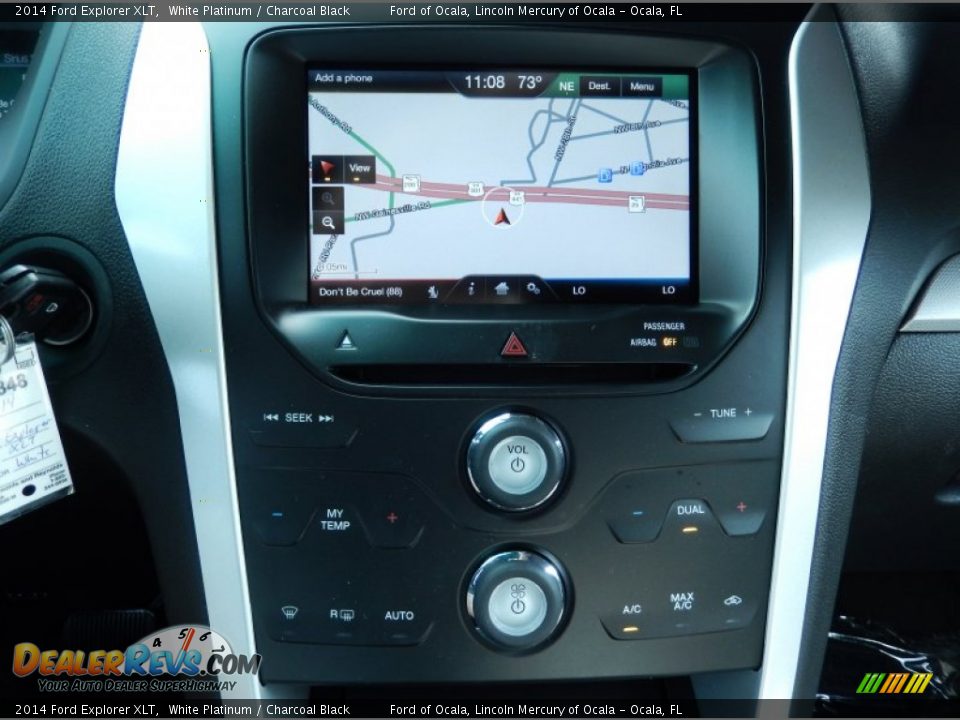 2014 Ford Explorer XLT White Platinum / Charcoal Black Photo #11