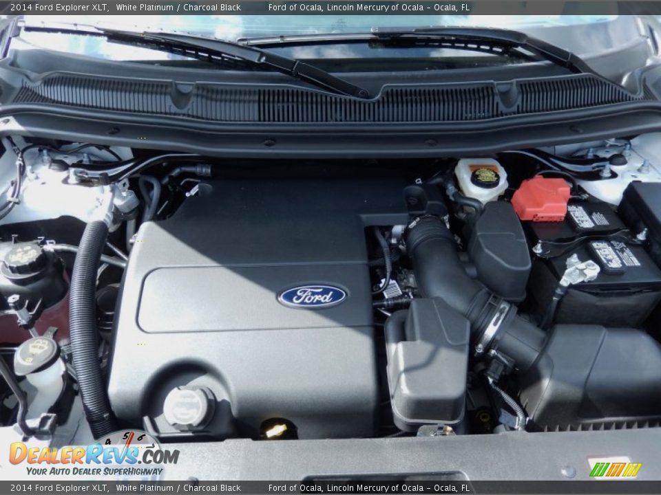 2014 Ford Explorer XLT White Platinum / Charcoal Black Photo #12