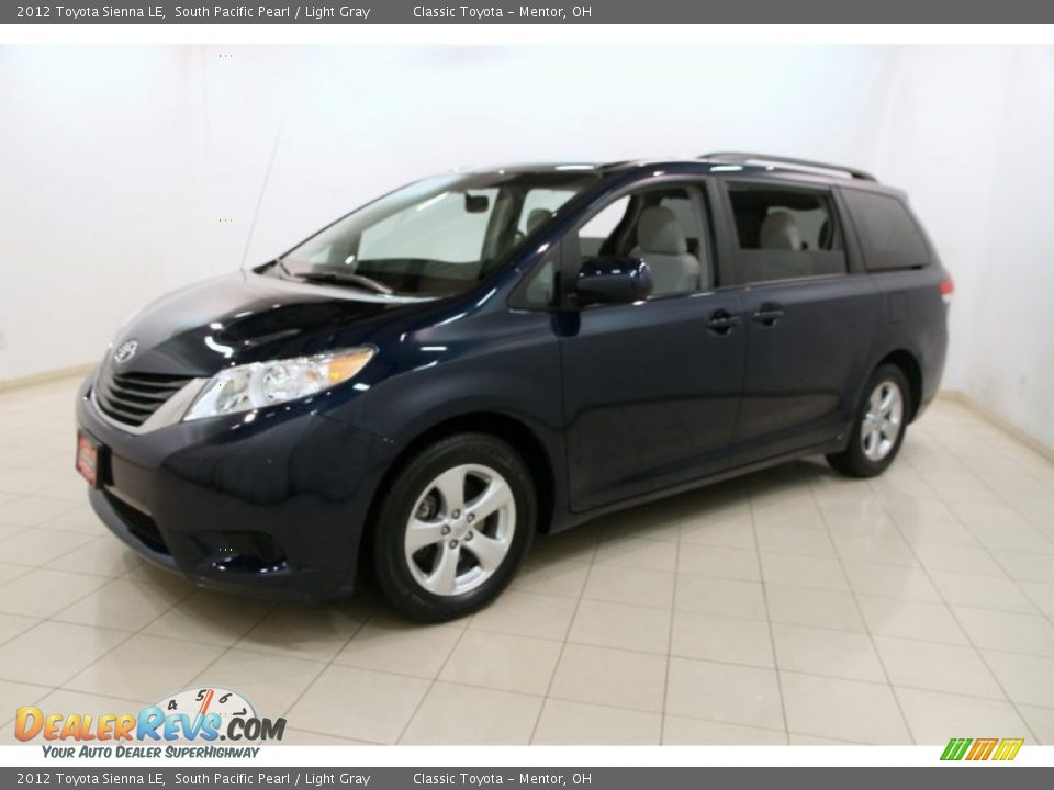 2012 Toyota Sienna LE South Pacific Pearl / Light Gray Photo #3