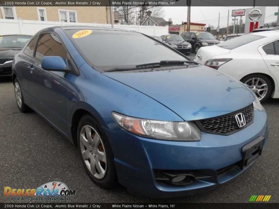 2009 Honda Civic LX Coupe Atomic Blue Metallic / Gray Photo #1