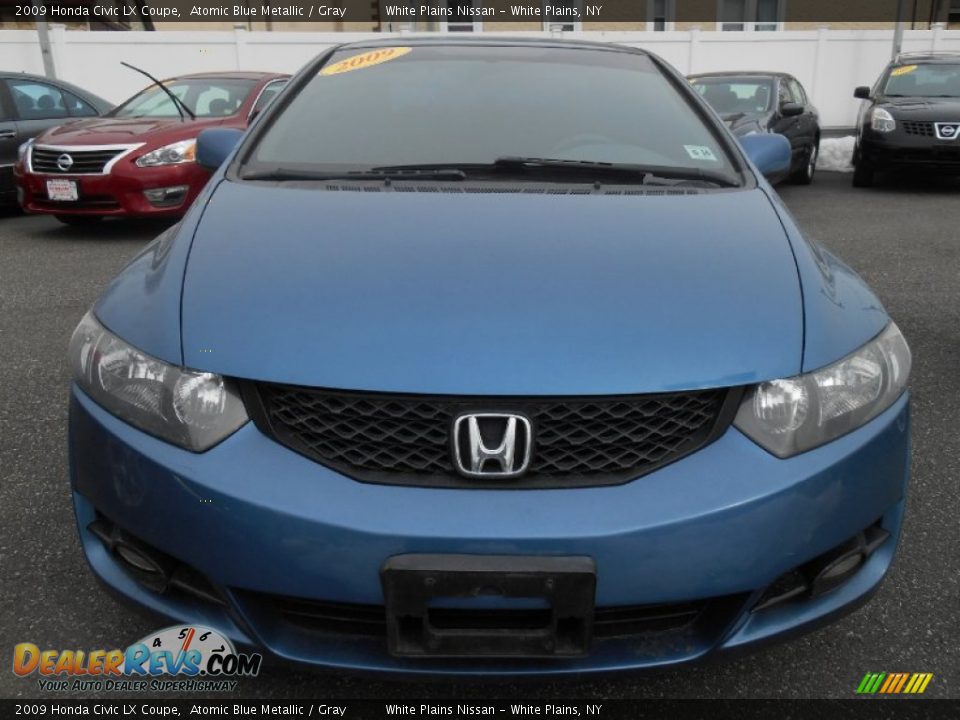 2009 Honda Civic LX Coupe Atomic Blue Metallic / Gray Photo #2