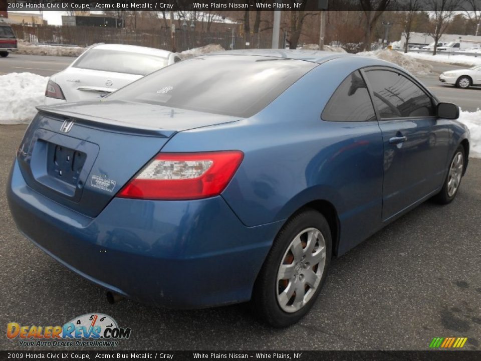 2009 Honda Civic LX Coupe Atomic Blue Metallic / Gray Photo #4