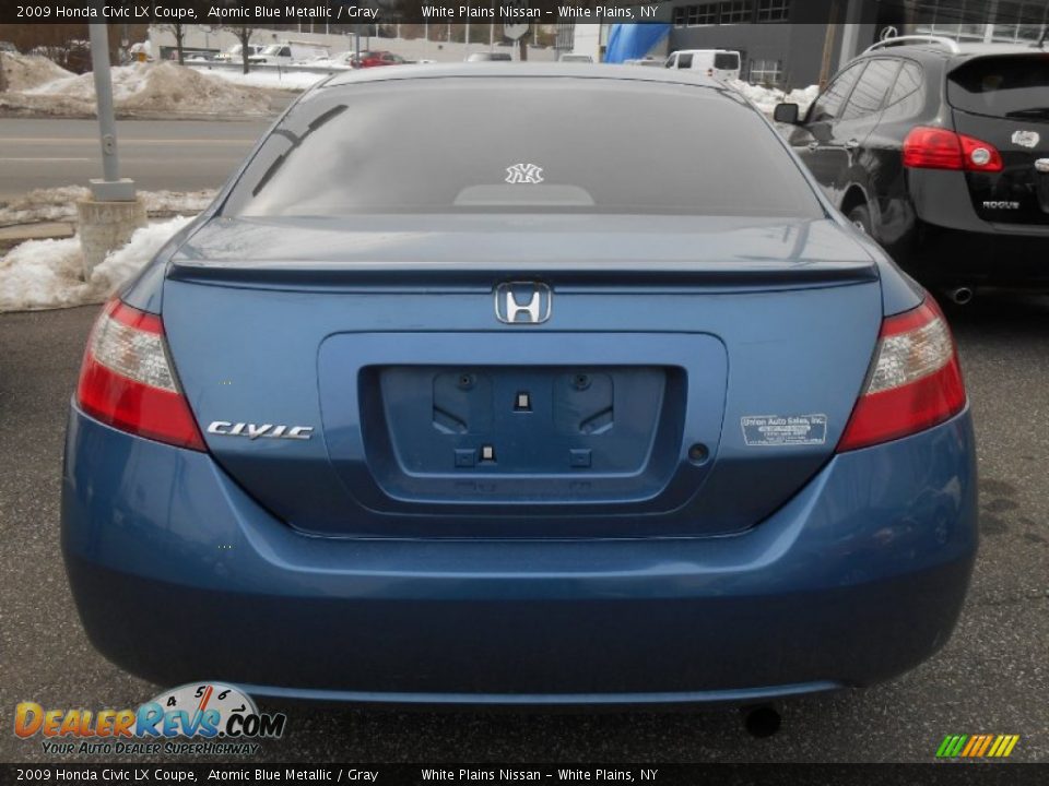 2009 Honda Civic LX Coupe Atomic Blue Metallic / Gray Photo #5