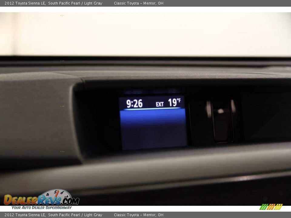 2012 Toyota Sienna LE South Pacific Pearl / Light Gray Photo #12