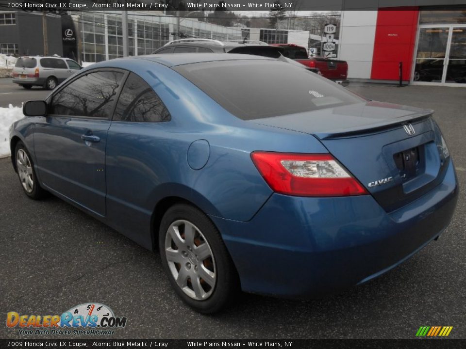 2009 Honda Civic LX Coupe Atomic Blue Metallic / Gray Photo #6